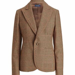Polo by Ralph Lauren Tan Checkered Blazer